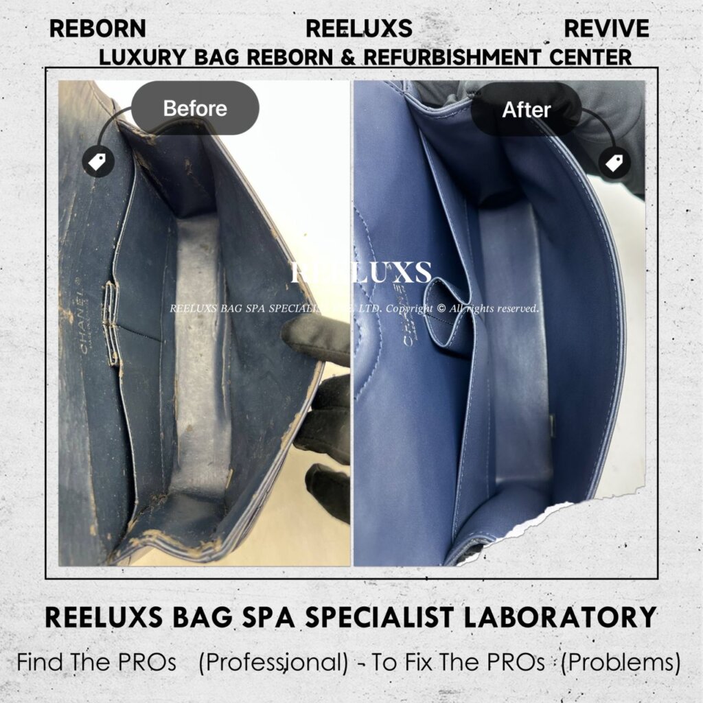 Classic Double Flap Bag Interior Leather Oxidation , Peel Off Replacement and… — frame 4