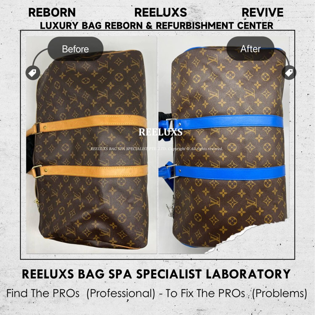 Keepall Bandouliere Bag Entire Vachetta Cracked & Damage Fully Stained Customized To… — frame 6