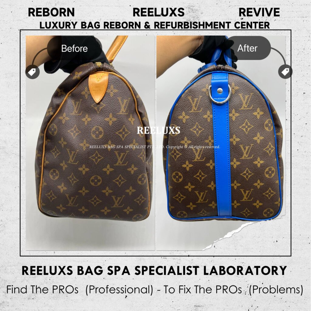 Keepall Bandouliere Bag Entire Vachetta Cracked & Damage Fully Stained Customized To… — frame 5