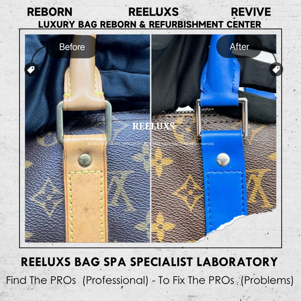 Keepall Bandouliere Bag Entire Vachetta Cracked & Damage Fully Stained Customized To… — frame 8