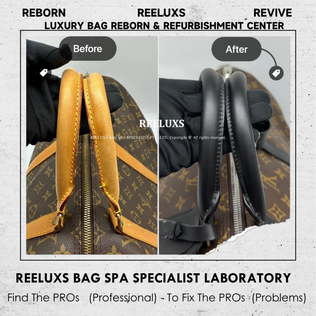 Louis Vuitton Keepall Bandouliere Bag Entire Vachetta Cracked & Damage Fully Stained… — frame 5