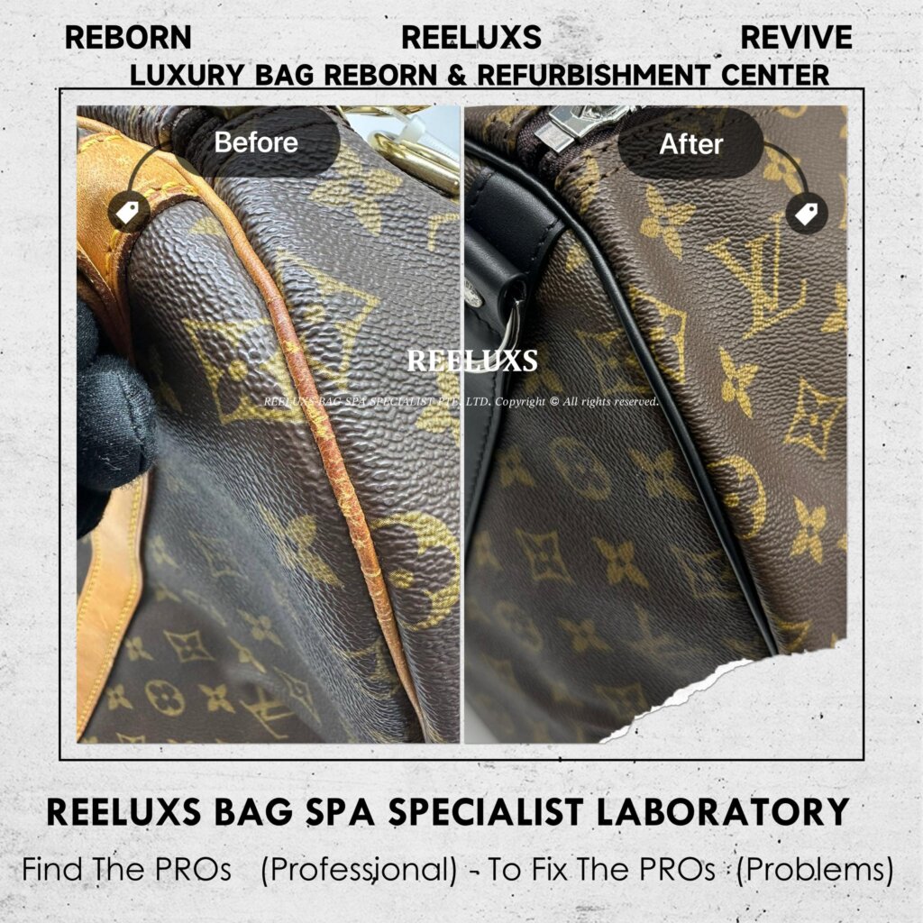 Louis Vuitton Keepall Bandouliere Bag Entire Vachetta Cracked & Damage Fully Stained… — frame 10