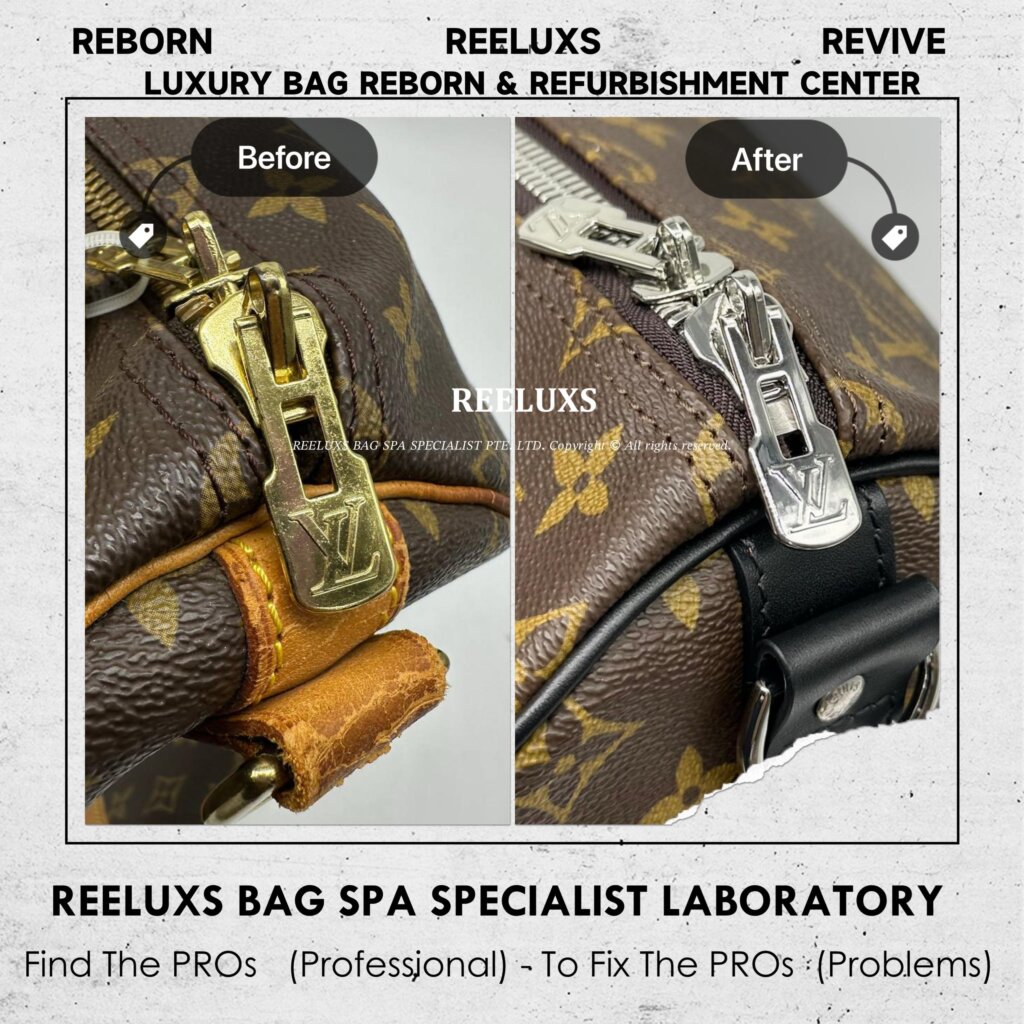 Louis Vuitton Keepall Bandouliere Bag Entire Vachetta Cracked & Damage Fully Stained… — frame 9