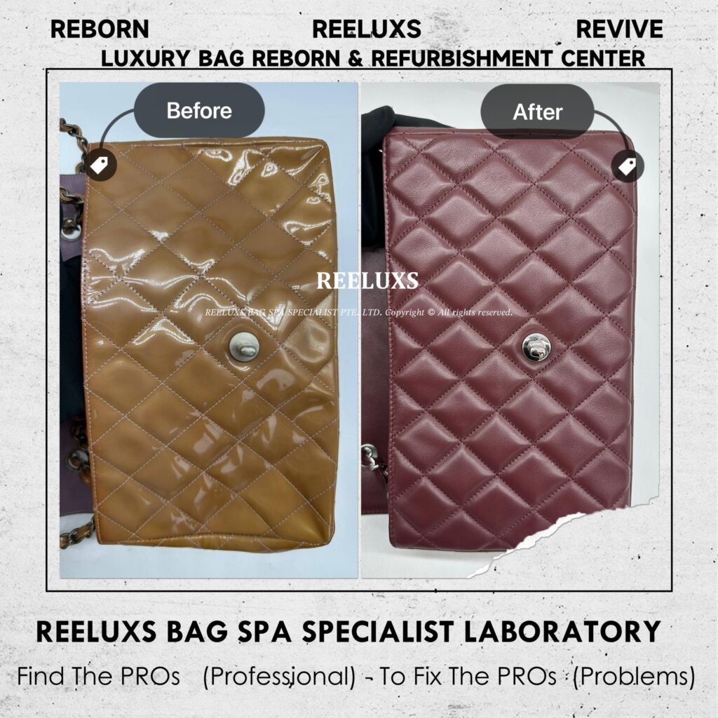Classic Flap Patent Leather Bag Patent Crack Oxidation Customized To Lambskin Leather — frame 6