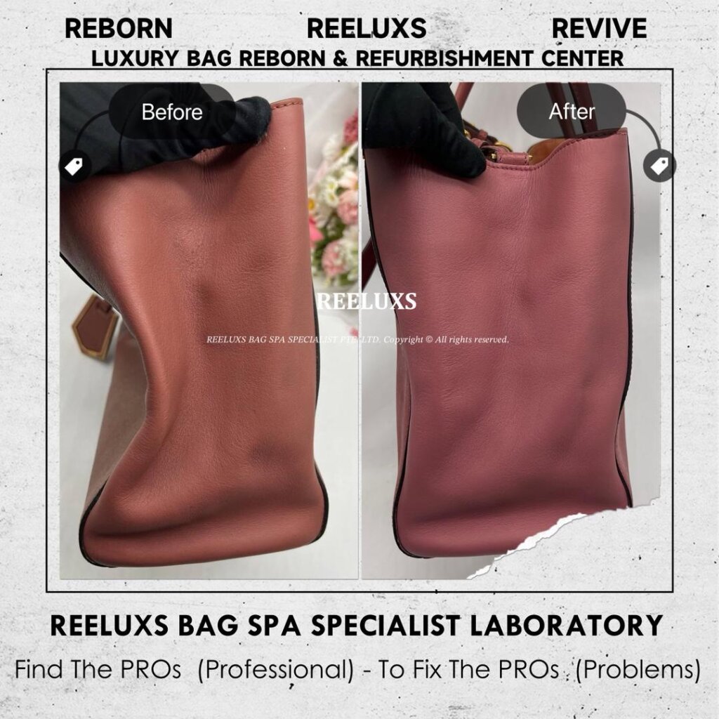 2Jours Tote Bag Leather Color Peel-Off Restoration & Handle Leather Cracked Damage — frame 3