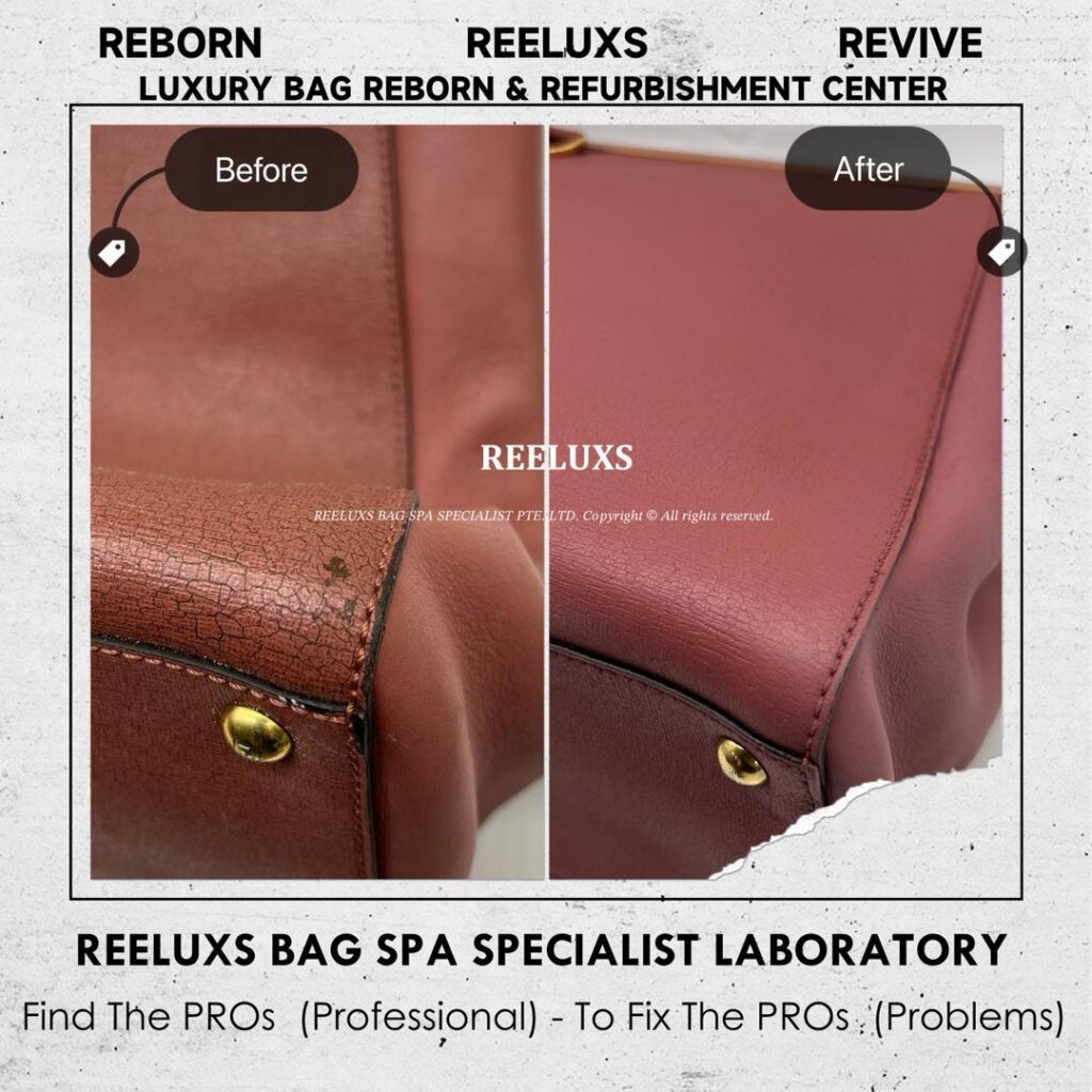 2Jours Tote Bag Leather Color Peel-Off Restoration & Handle Leather Cracked Damage — frame 5