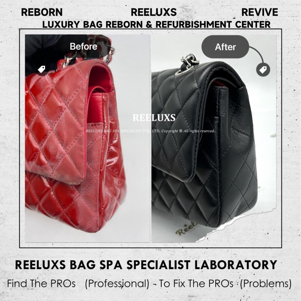 Medium Classic Double Flap Patent Leather Bag Patent Crunchy & Mold Oxidation… — frame 10