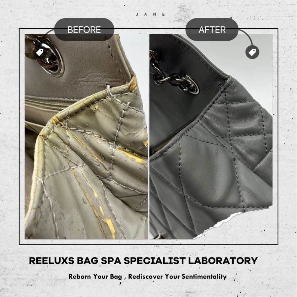 Flap Bag Leather Cracked, Broken & Damaged Oxidation Refurbishment ✨ — frame 4