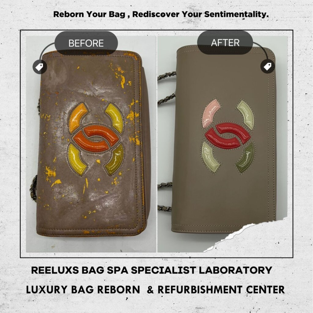 Mauve Patent Lipstick CC Patent Leather Sticky Melted Oxidation Customized To Lambskin — frame 4