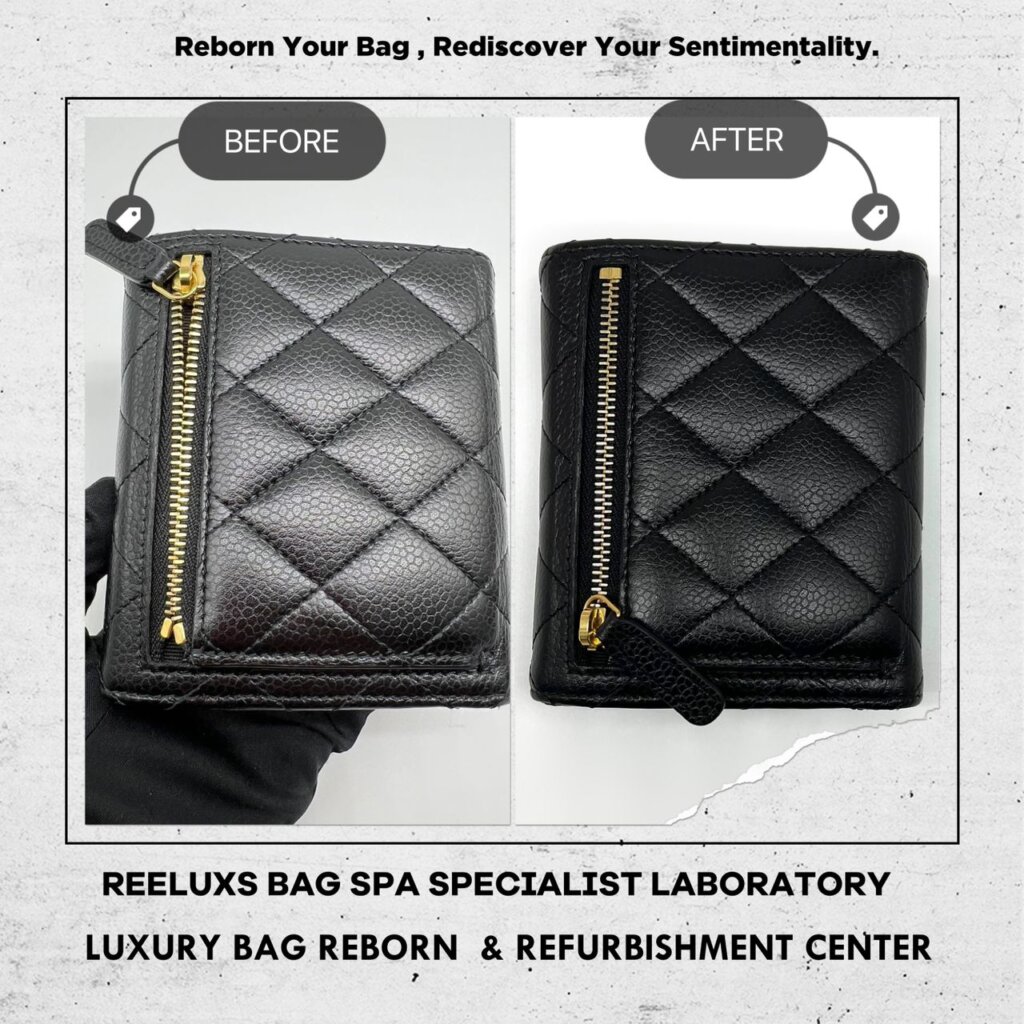 Caviar Wallet Color Dull & Scratches Leather Heavy Stain Problem — frame 3
