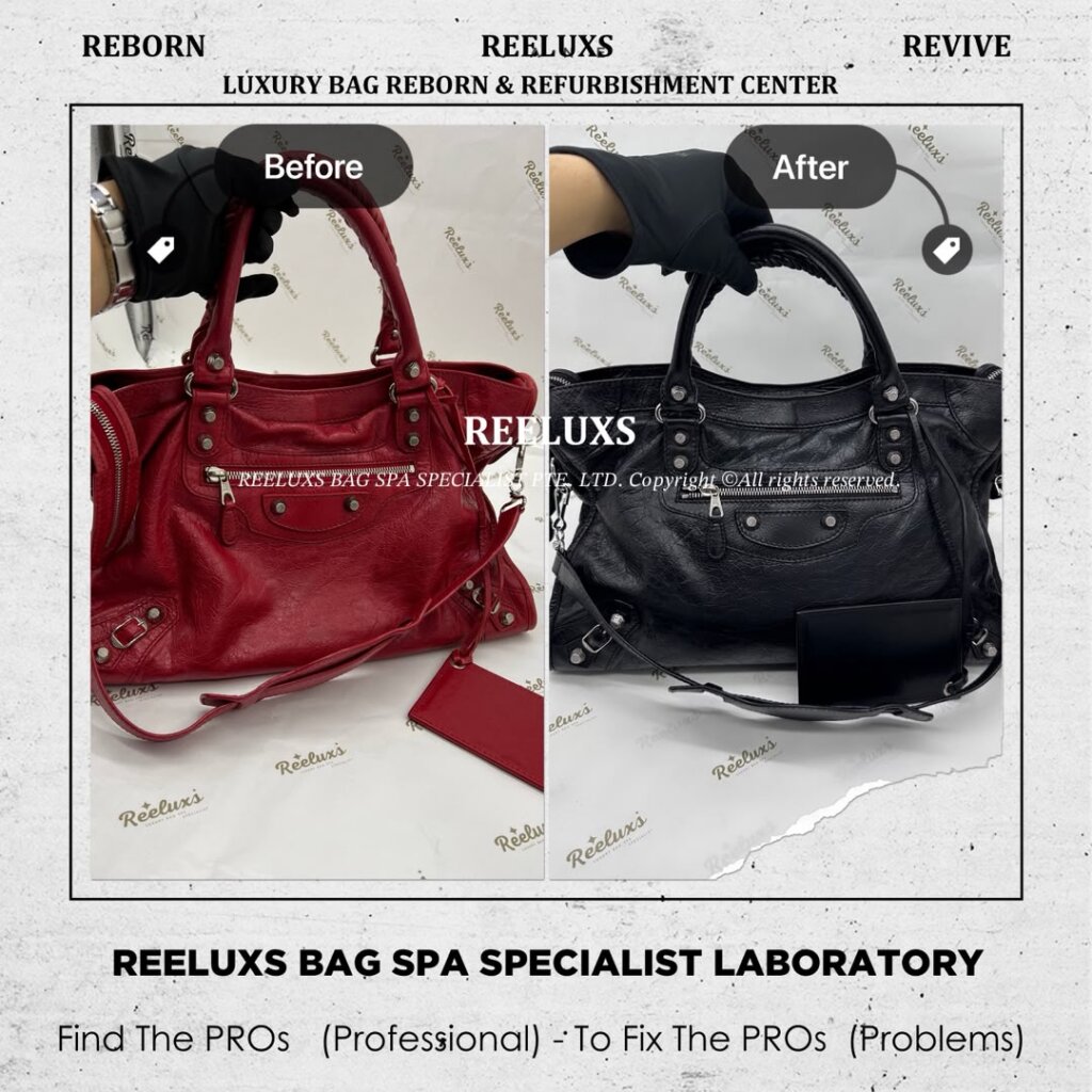 City Handbag Leather Color Faded & Peel Off Change To Black — frame 1
