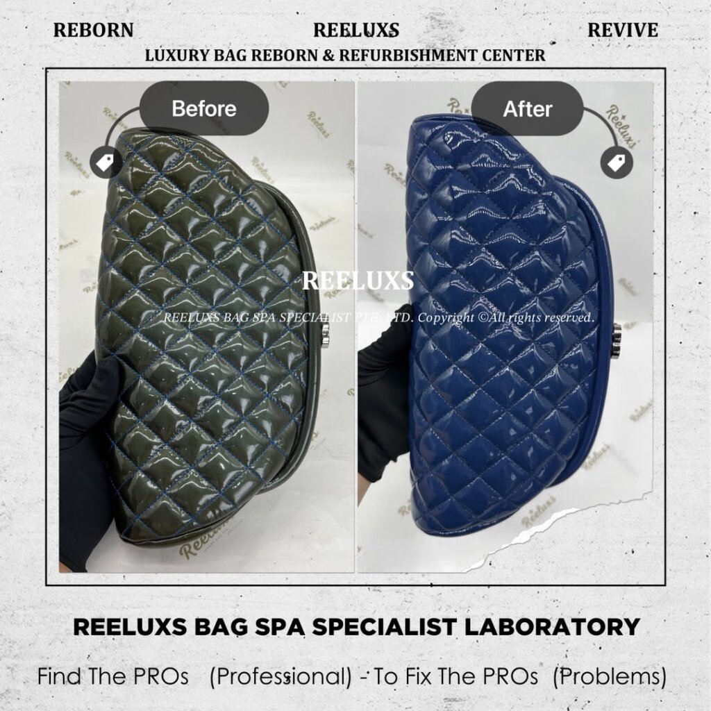 Timeless Clutch Bag Patent Leather Color Oxidation Restoration | REELUXS — frame 2
