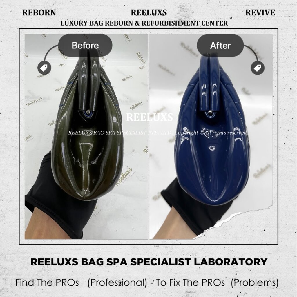 Timeless Clutch Bag Patent Leather Color Oxidation Restoration | REELUXS — frame 6