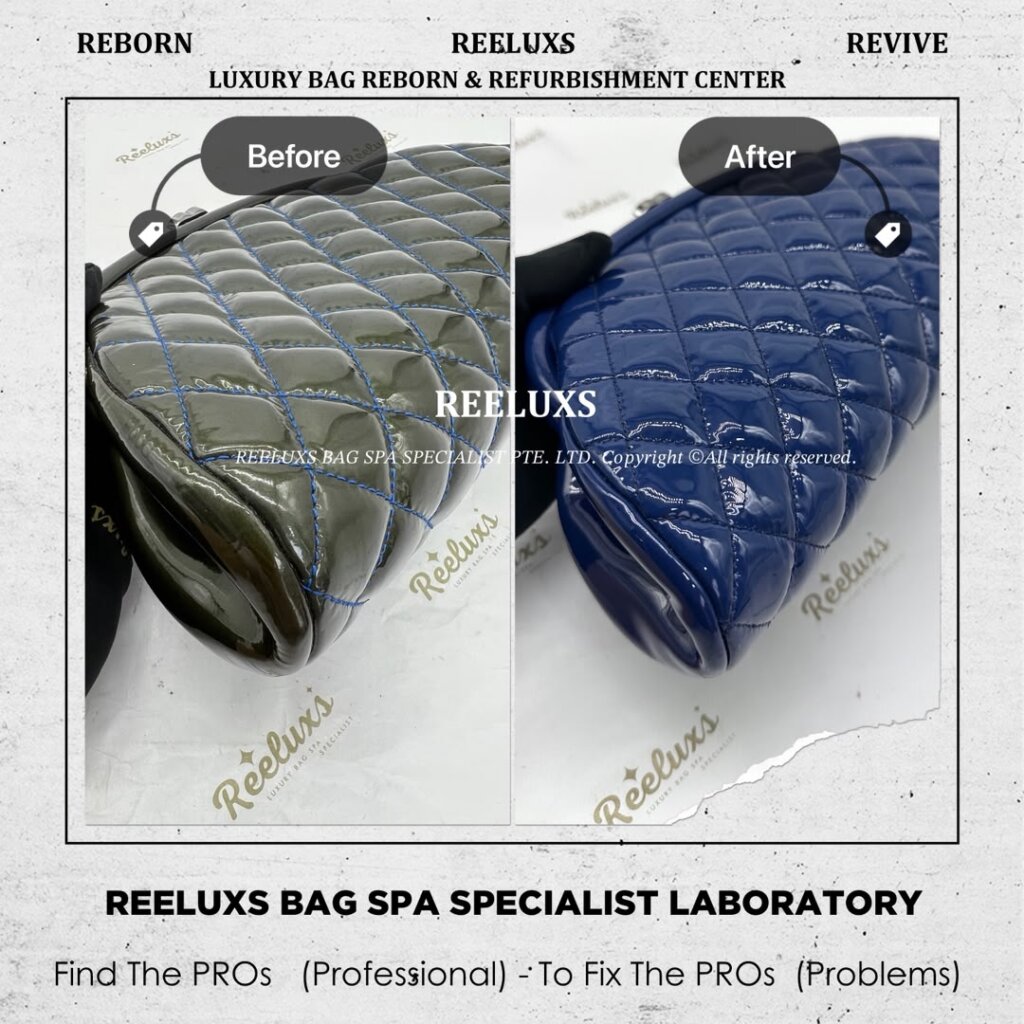 Timeless Clutch Bag Patent Leather Color Oxidation Restoration | REELUXS — frame 3