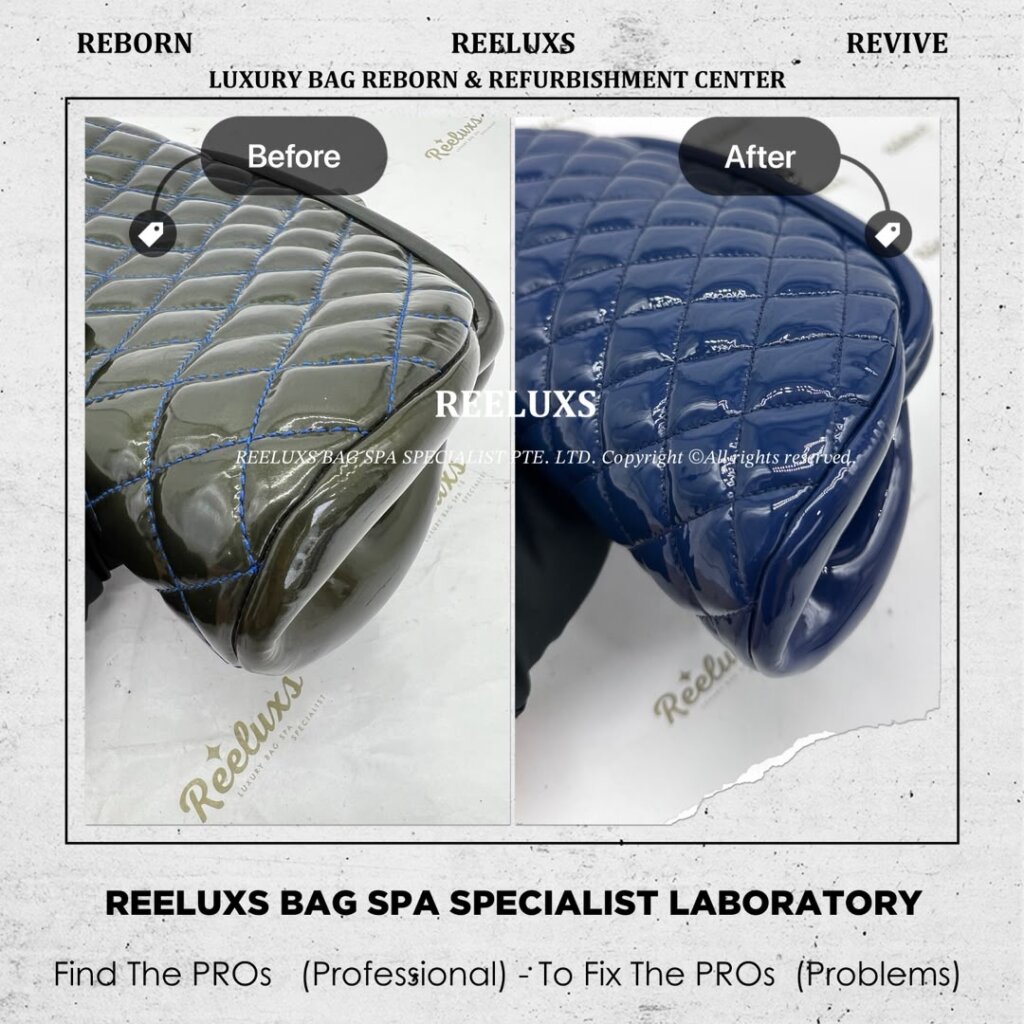 Timeless Clutch Bag Patent Leather Color Oxidation Restoration | REELUXS — frame 4
