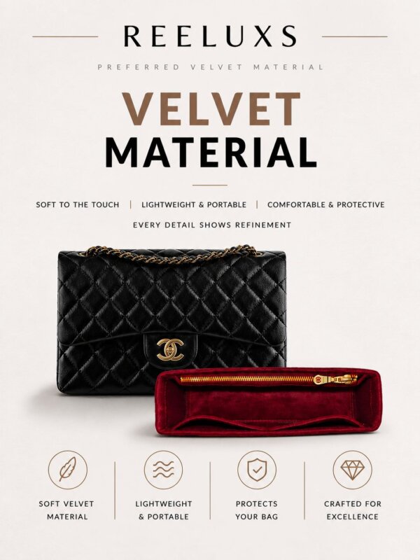 REELUXS Velvet Organizer - Chanel Classic Flap