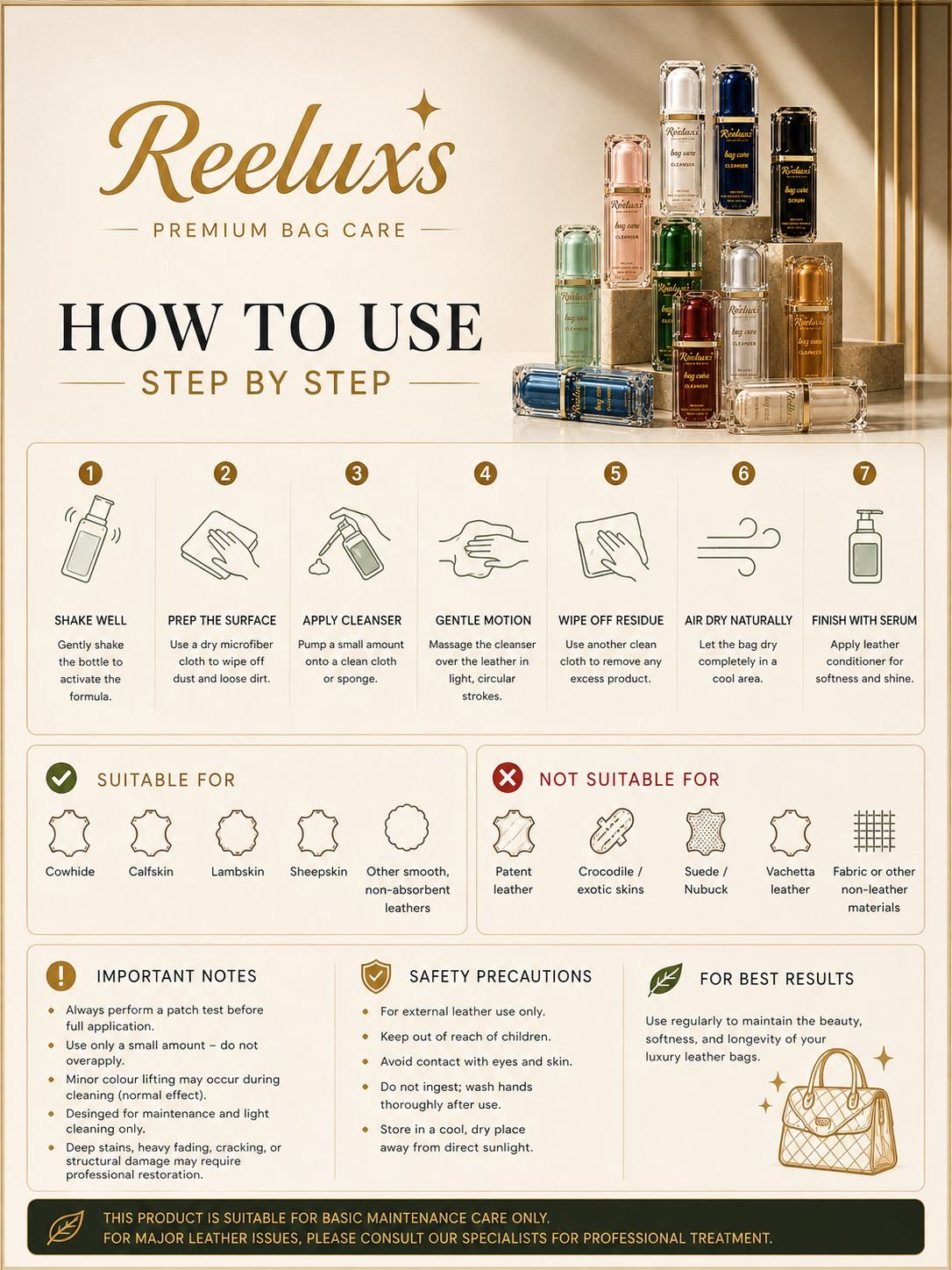 REELUXS Leather Bag Cleanser 20 REELUXS Leather Bag Cleanser - Image 20