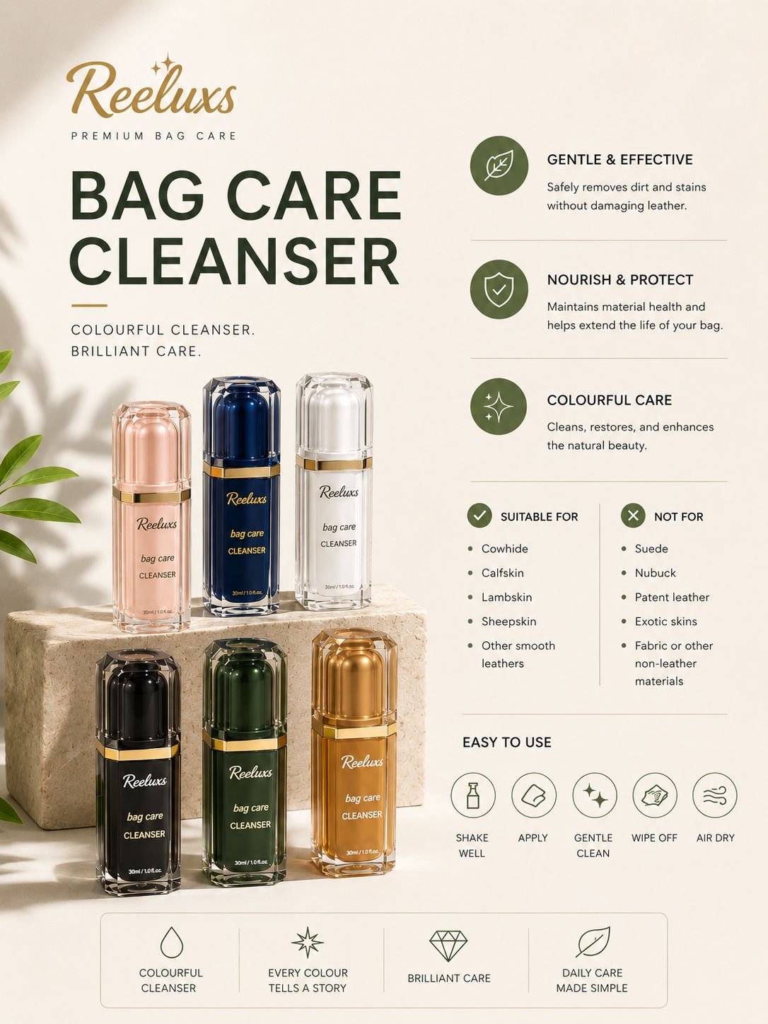 REELUXS Leather Bag Cleanser 7 REELUXS Leather Bag Cleanser - Image 7