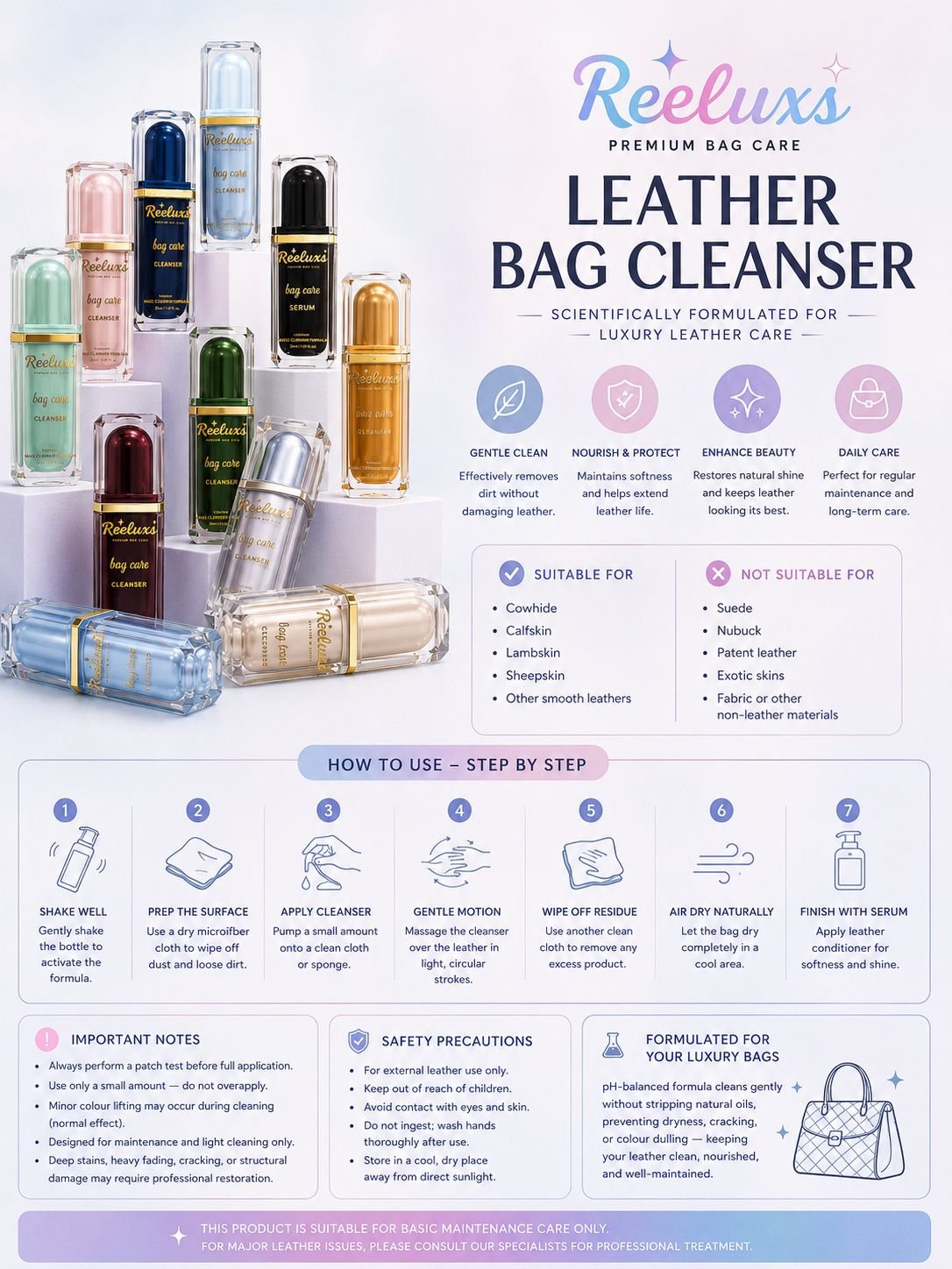 REELUXS Leather Bag Cleanser 9 REELUXS Leather Bag Cleanser - Image 9