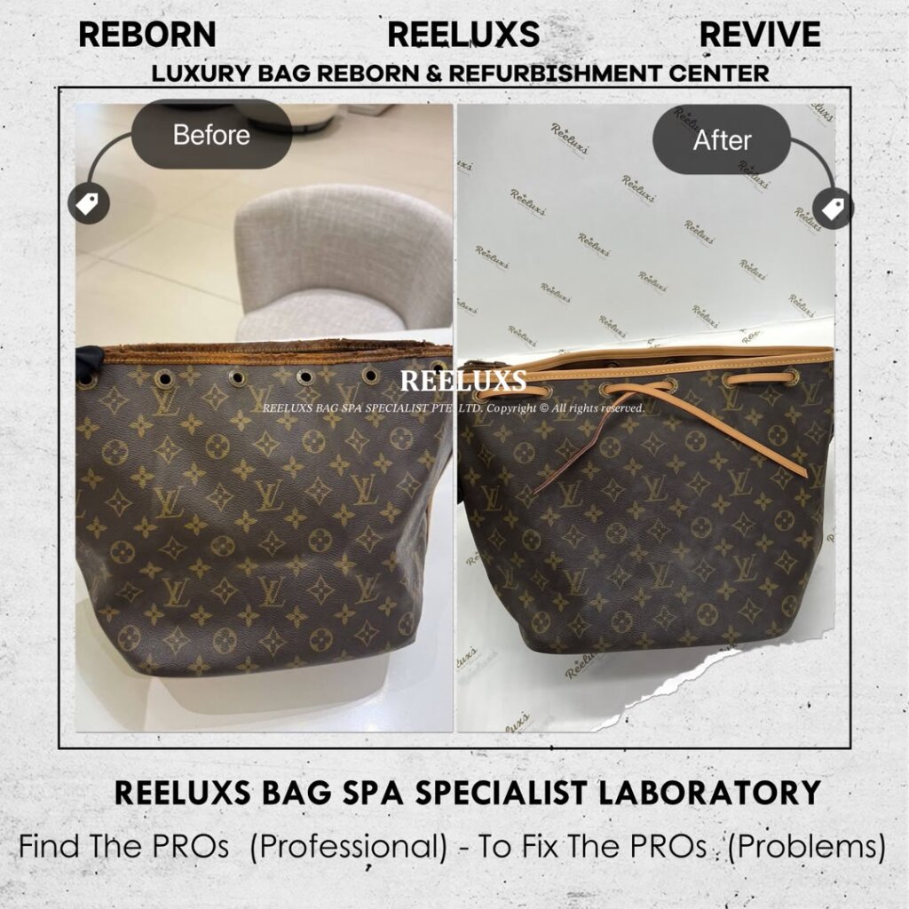 Louis Vuitton Petit Noe Bag Vachetta Fully Stain & Crack — frame 5
