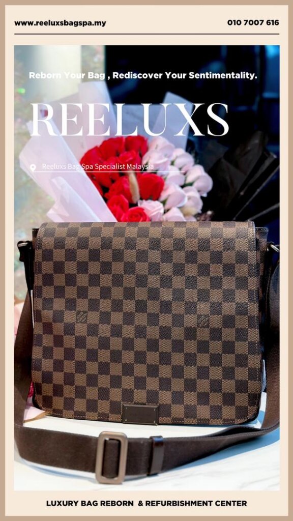 Damier Ebene Messenger Bag Damaged Damier Canvas Replacement & Torn Inner Fabric… — frame 3