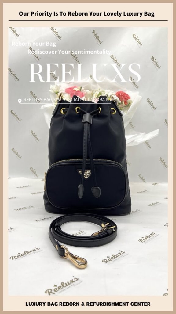 Duet Re-Nylon Bucket Bag Inner Fabric Broken Repair Leather Damaged & Crack… — frame 5
