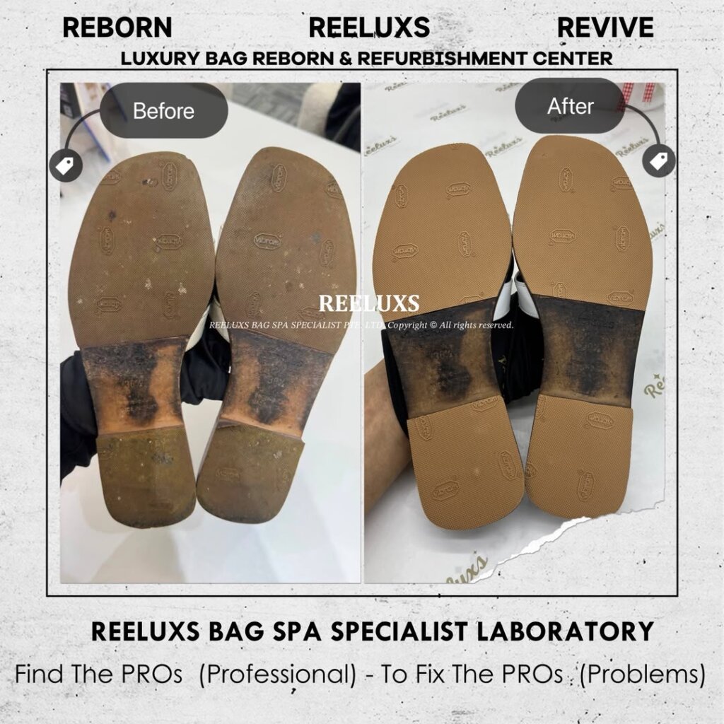 Oran Sandals Leather Color Faded Peel Off & Scratches Restoration & Sole… — frame 5