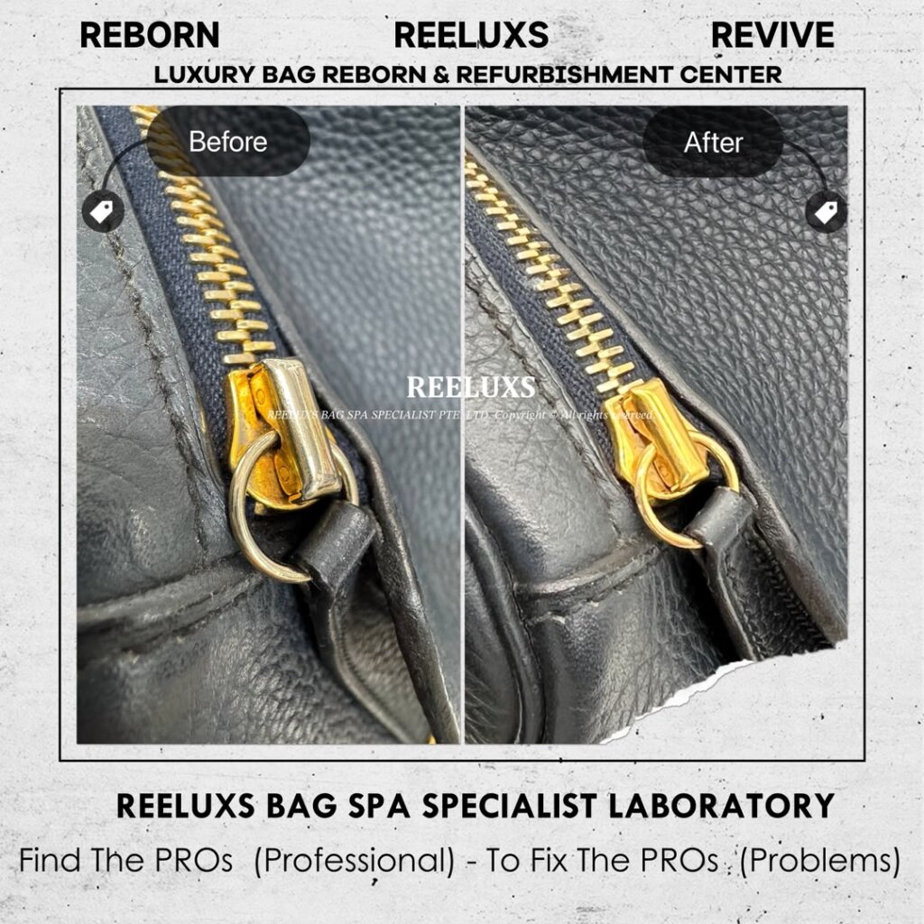Lindy Bag Zip Head Metal Faded & Scrtches Re-plating | REELUXS — frame 2