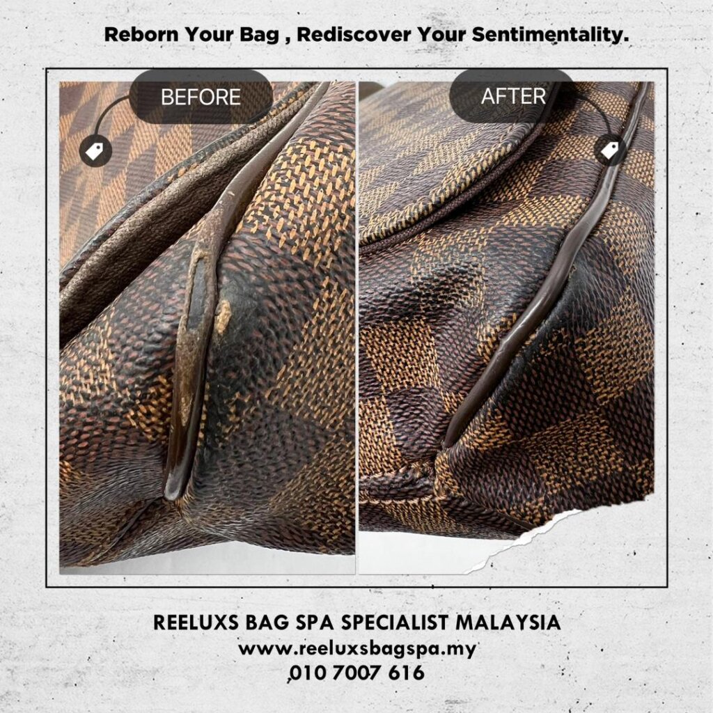 Damier Ebene Messenger Bag Damaged Damier Canvas Replacement & Torn Inner Fabric… — frame 4