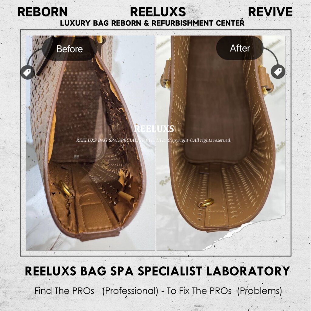 Tote Bag Inner Leather Peel Off Crack & Damage Oxidation Refurbishment |… — frame 4