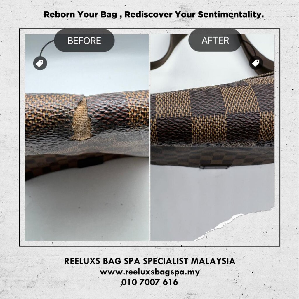 Damier Ebene Messenger Bag Damaged Damier Canvas Replacement & Torn Inner Fabric… — frame 7