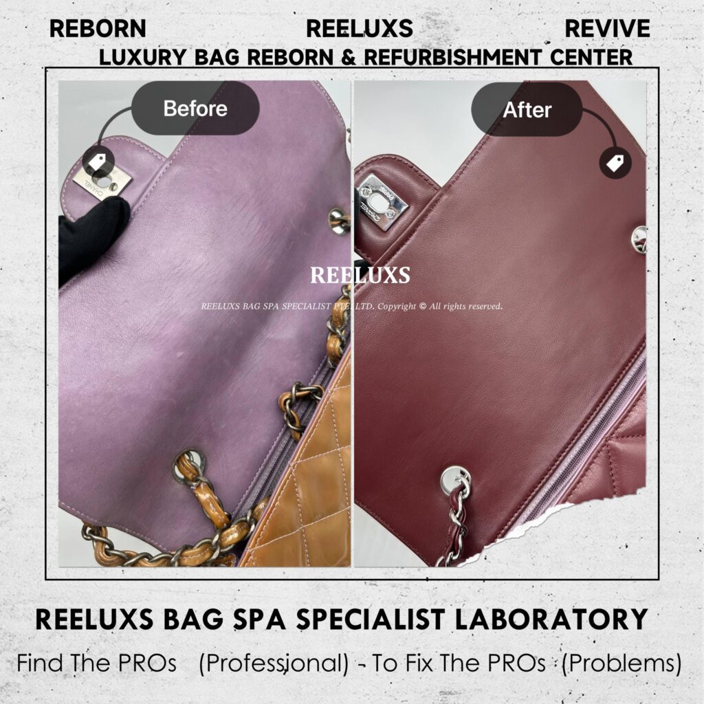 Classic Flap Patent Leather Bag Patent Crack Oxidation Customized To Lambskin Leather — frame 4