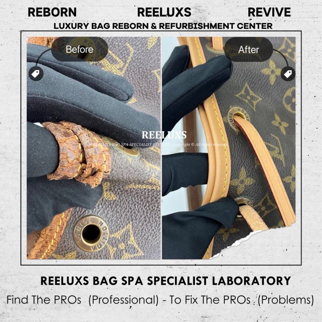 Louis Vuitton Petit Noe Bag Vachetta Fully Stain & Crack — frame 6