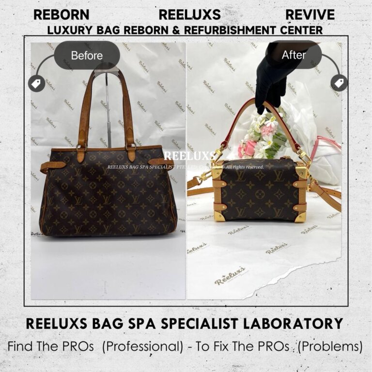 Louis Vuitton Monogram Tote Bag Customised Into Mini Trunk Crossbody Bag | REELUXS