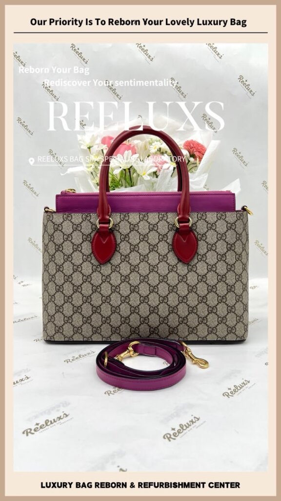 GG Supreme Tote Bag Canvas Oxidation Replacement Leather Faded Color Restoration &… — frame 11