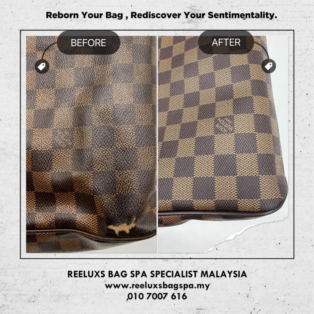Damier Ebene Messenger Bag Damaged Damier Canvas Replacement & Torn Inner Fabric… — frame 8
