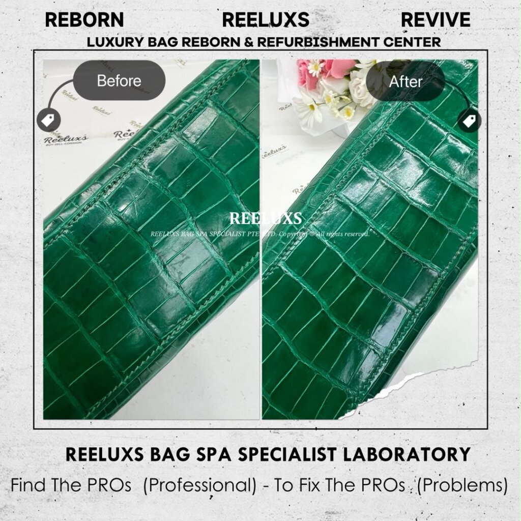 Kelly Pochette Exotic Crocodile 🐊 Leather Recover Treatments | REELUXS — frame 2