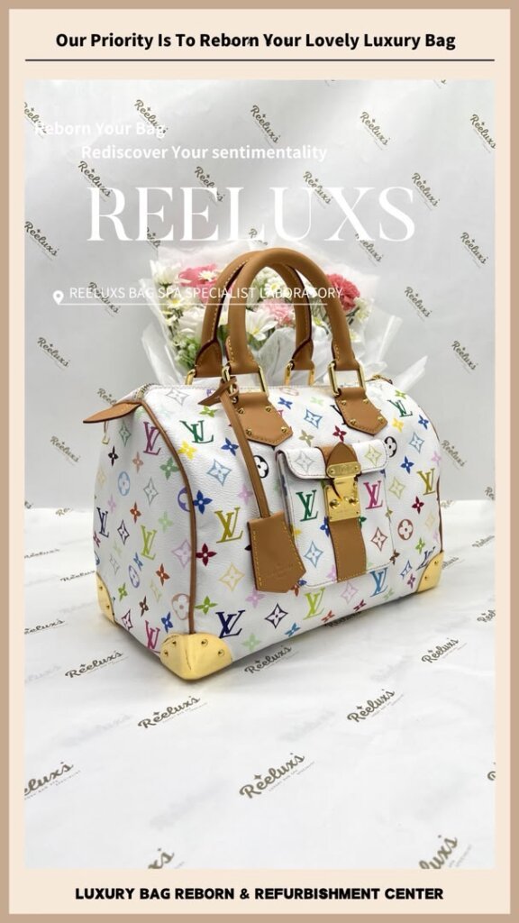 Takashi Murakami Monogram Multicolore Speedy 30 Handbag Vachetta Stain, Damaged & Gold… — frame 11