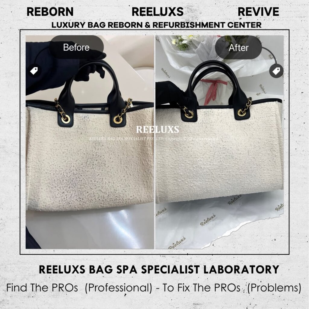 Deauville Shopping Tote Bag Fabric Color Transfer Stain Problem Nano Spa Deep… — frame 2