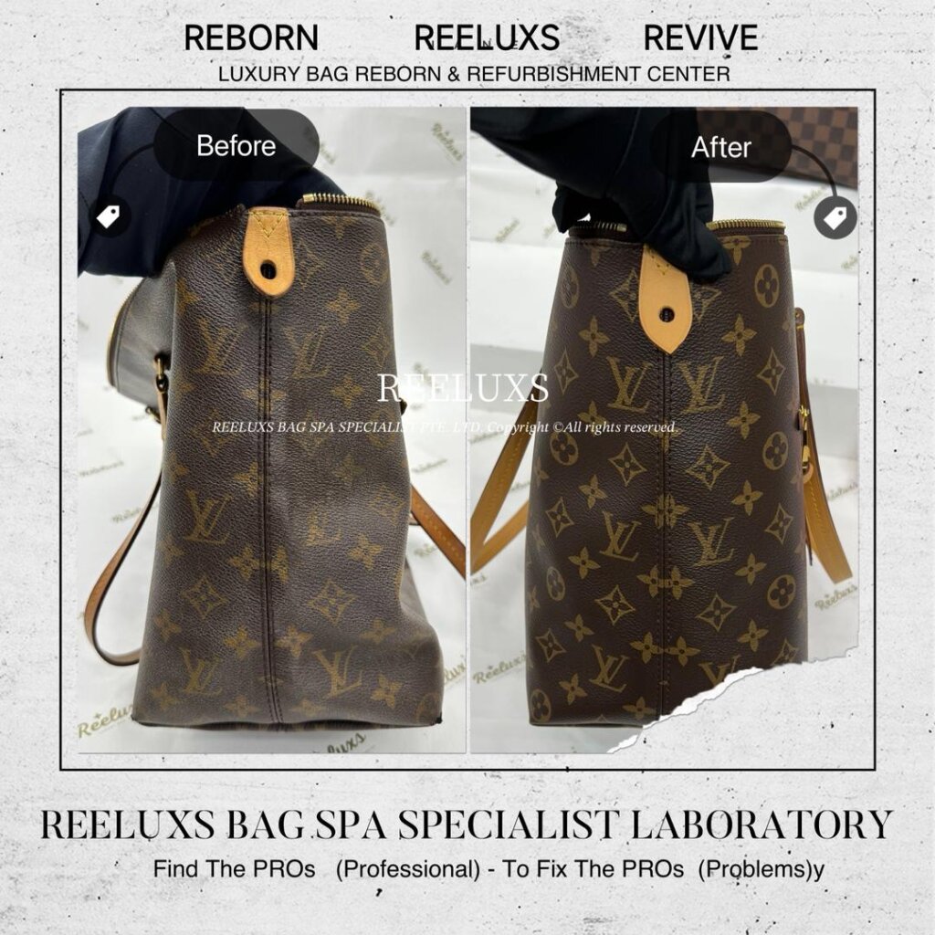 Lena Monogram Canvas Shoulder Bag Canvas Peel Off Oxidation & Vachetta Heavy… — frame 4