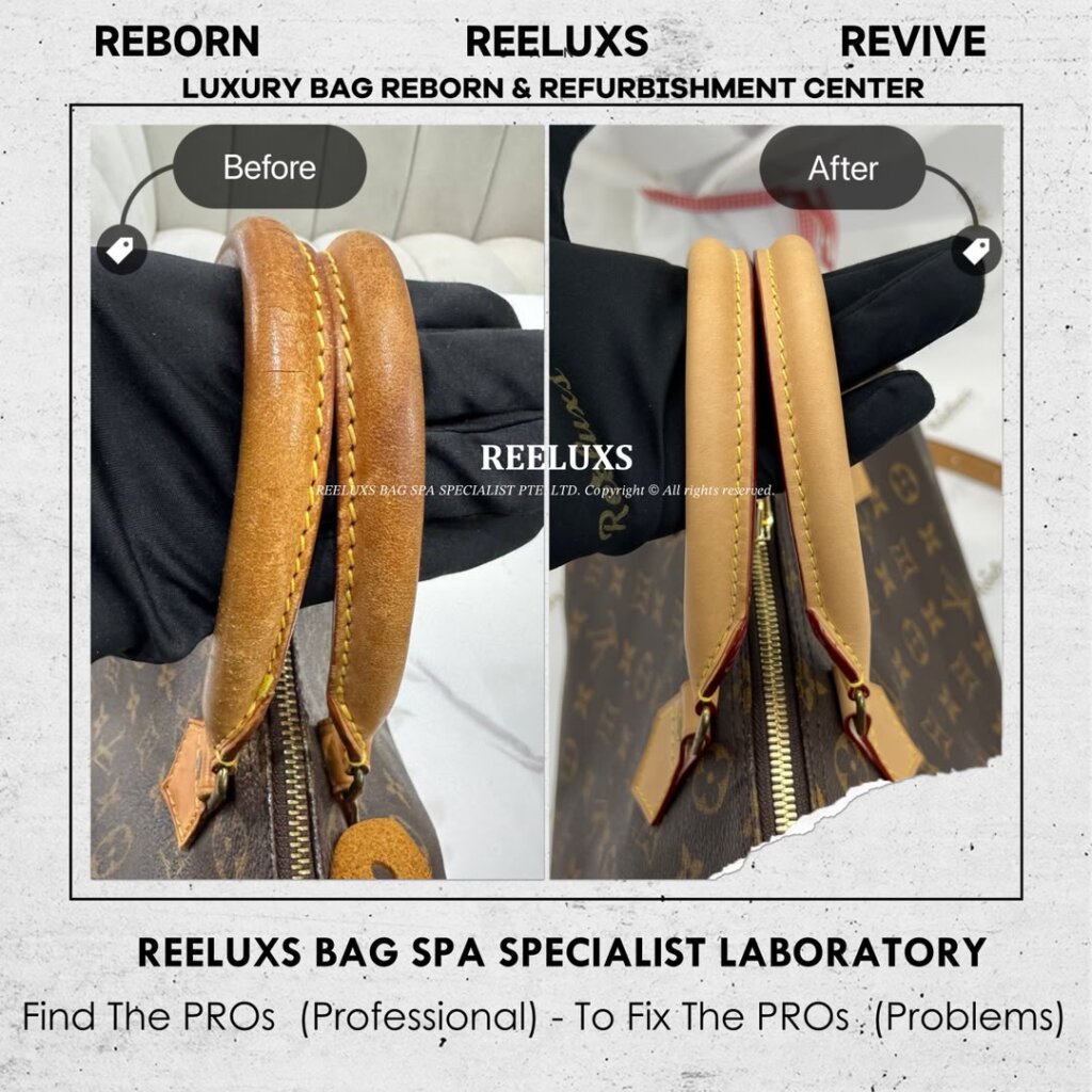 Speedy Monogram Canvas Bag Vachetta Fully Stain, Cracked & Damaged Customized To… — frame 4