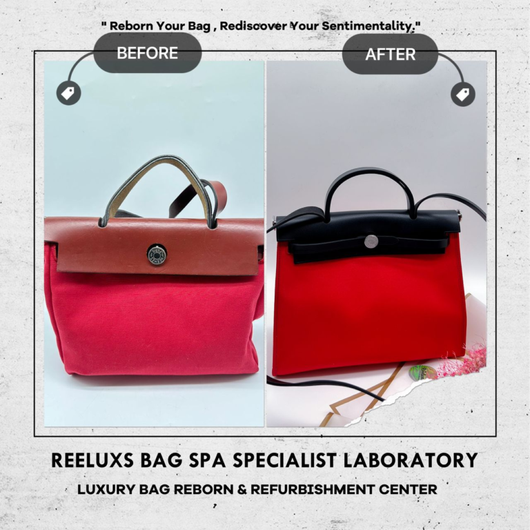 Hermès Herbag Fabric  Damage  Leather Crack Damaged Fully Refurbishment