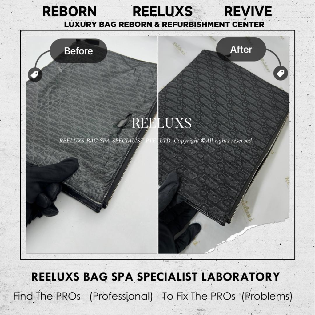 Black Oblique Men Clutch Canvas Oxidation Peel Off Customised To Fabric — frame 7