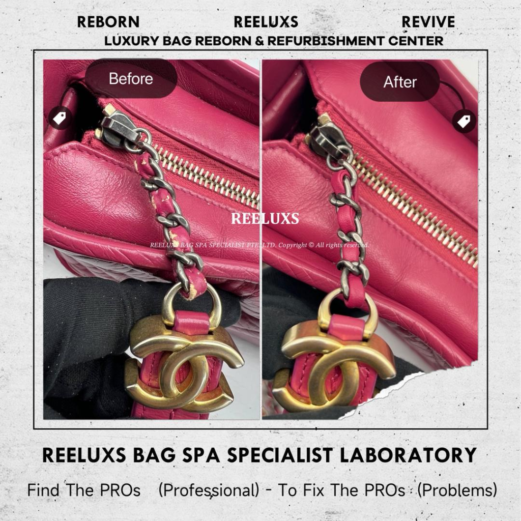 “CHANEL Gabrielle Small Hobo Bag Chain Leather Peel Off Oxidation Replacement “ — frame 2