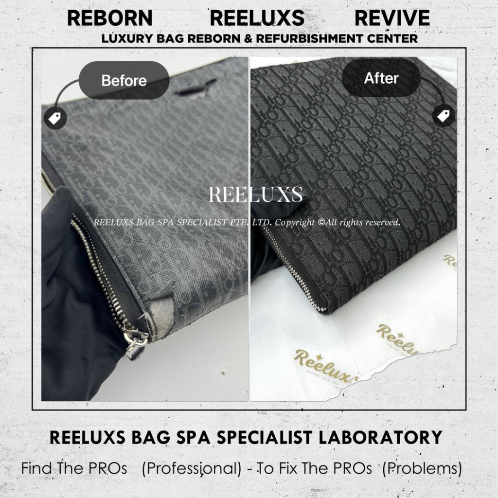Black Oblique Men Clutch Canvas Oxidation Peel Off Customised To Fabric — frame 4