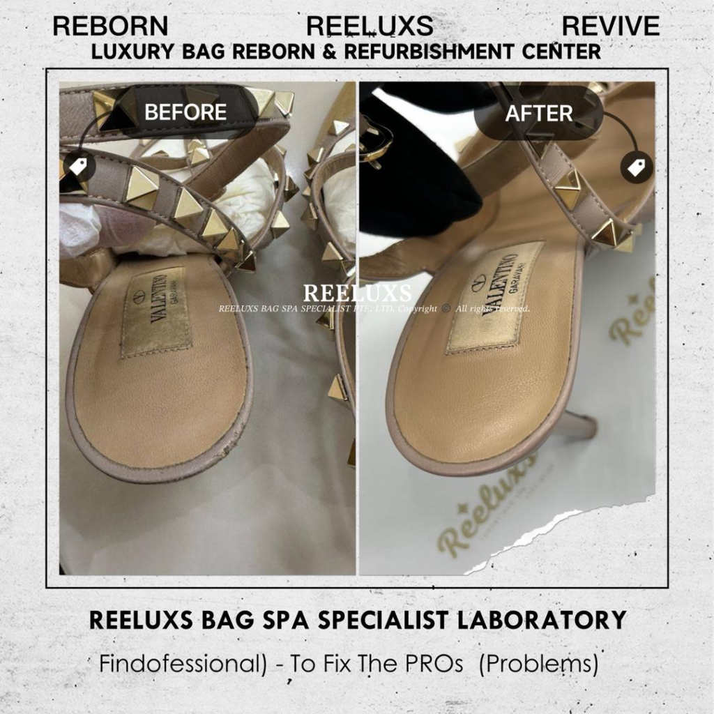 VALENTINO Garavani Rockstud Pumps Patent Color Oxidation Heel Leather Peel Off Sole… — frame 6
