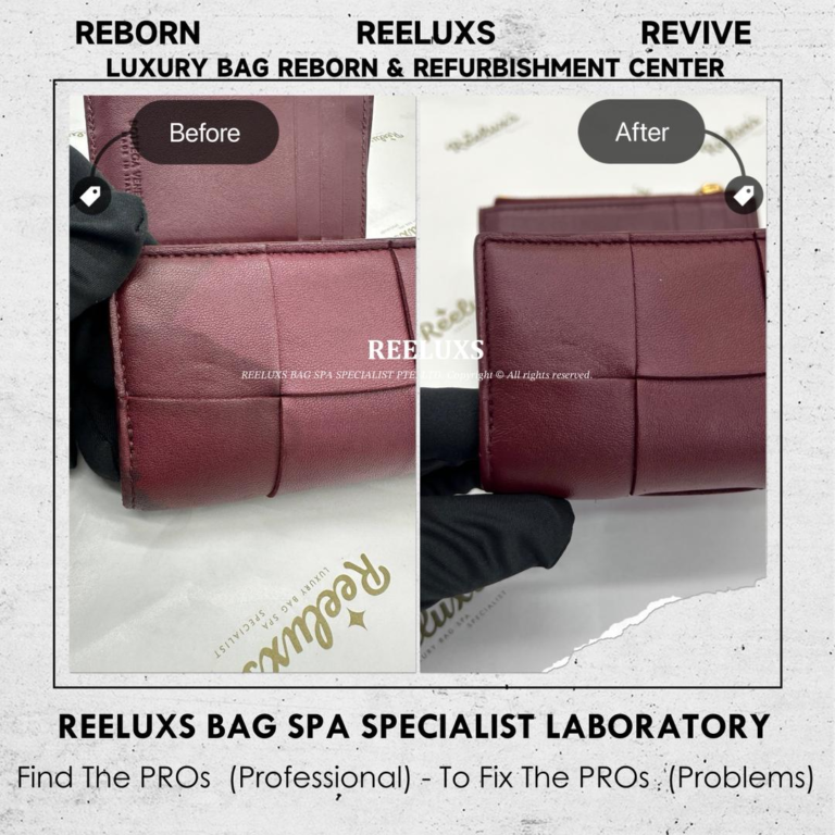 Bottega Veneta Cassette Wallet Leather Faded Water Stain Mark Restoration