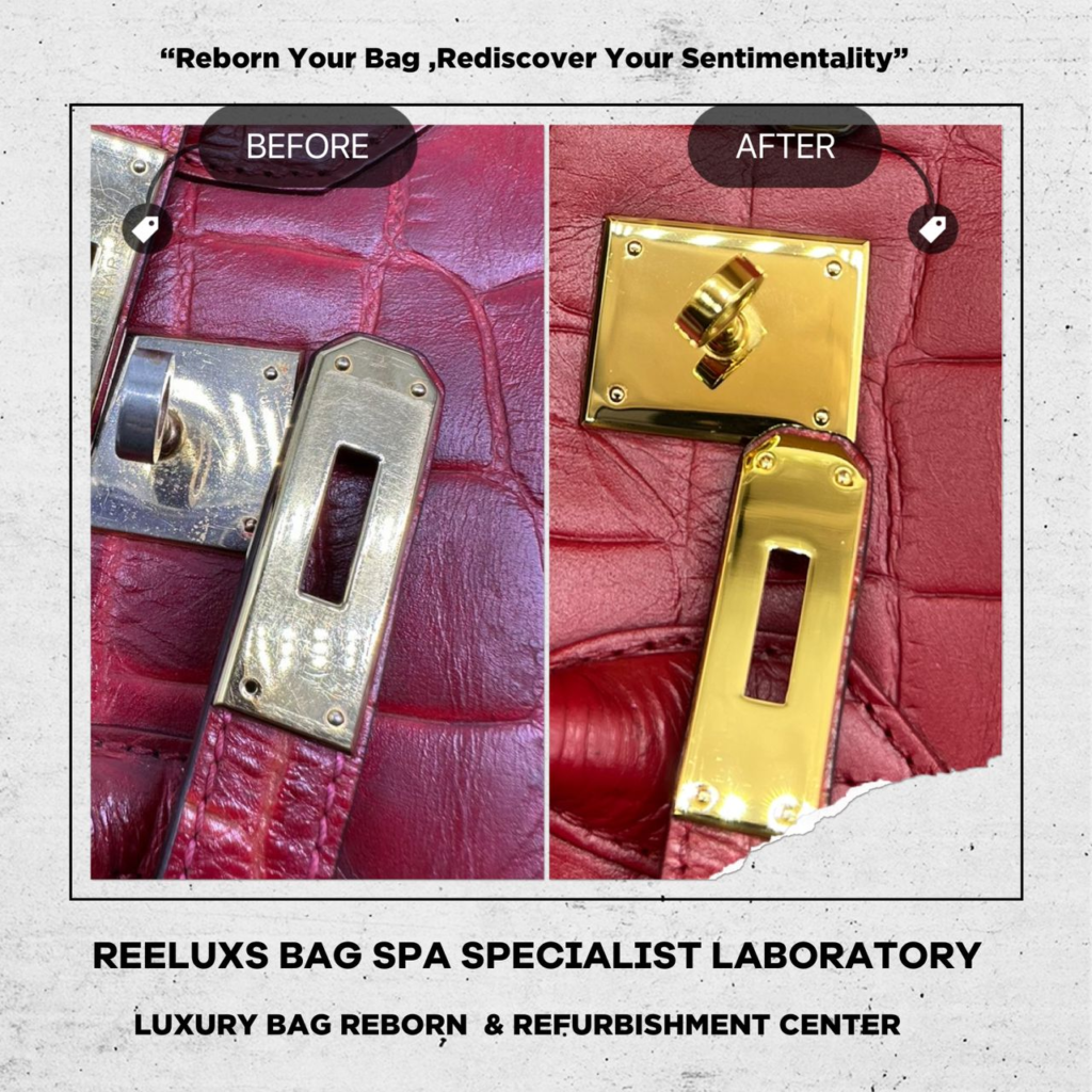 Birkin Crocodile Leather Handbag Color Faded Corner Damaged Restoration Metal Faded &… — frame 9
