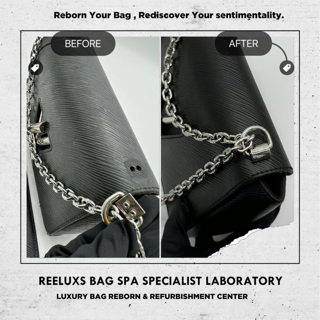 Twist Chain Shoulder Bag Chain Metal Hook Screw Lost Damaged — frame 6
