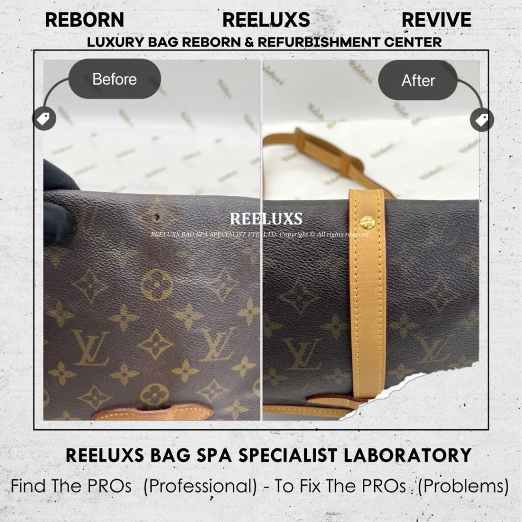 Saumur Monogram Canvas Bag Vachetta Cracked Damaged & Oxidation Hardware Tarnish Oxidation… — frame 2